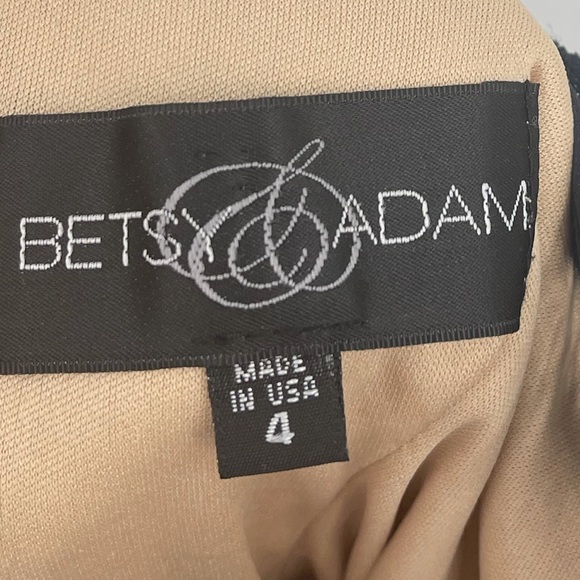 Betsy & Adam Cocktail Dress Sleeveless Formal Lace Navy Blue Dress Size 4 - Picture 6 of 9